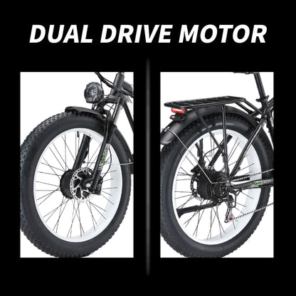USA Fast Speed 3000W Electric Bike Dual Motor Ebike 35-37 Mph Hydraulic Brake Electric Dirt Bike 26Inch Fat Tire Mountain Biike