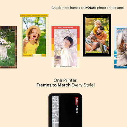 Mini 2 Retro 4PASS Portable Photo Printer, 2.1X3.4 Inches, 68 Sheets Bundle, White