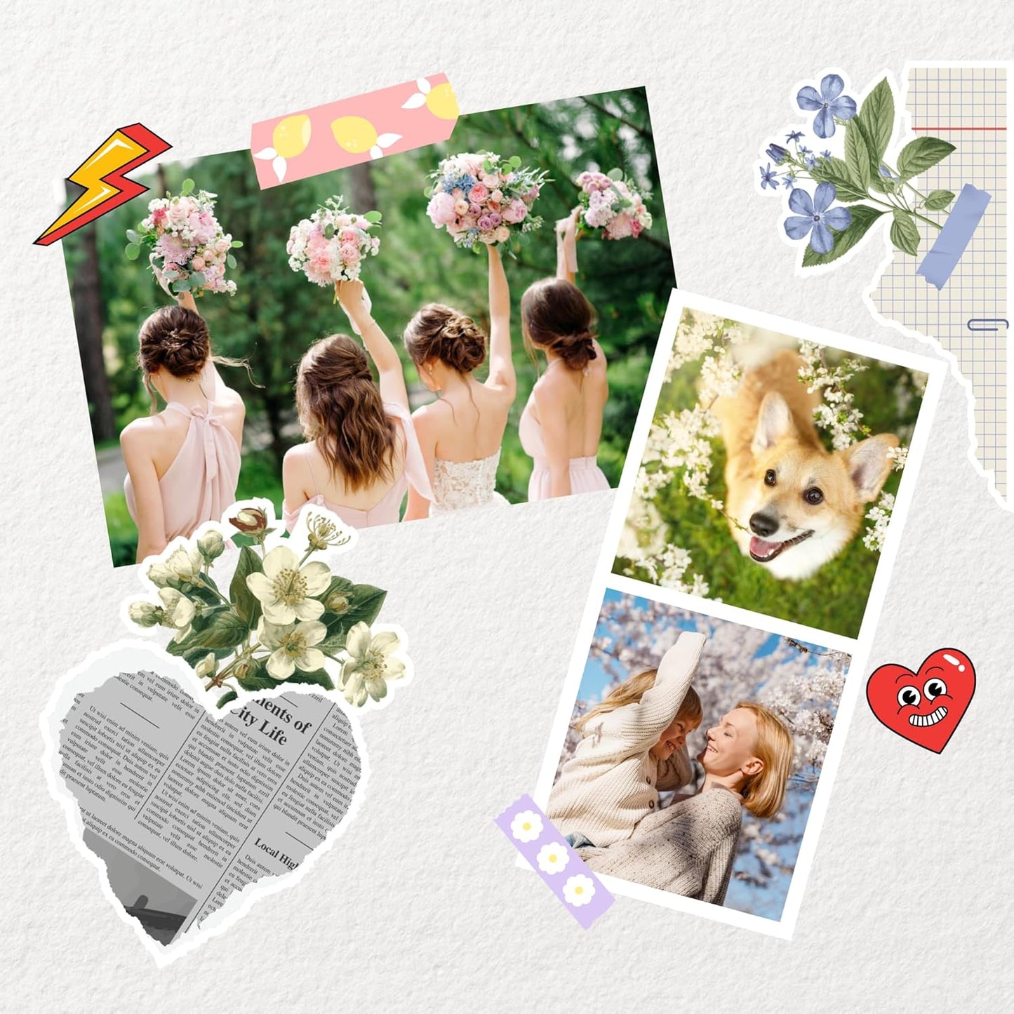 Mini 2 Retro 4PASS Portable Photo Printer, 2.1X3.4 Inches, 68 Sheets Bundle, White