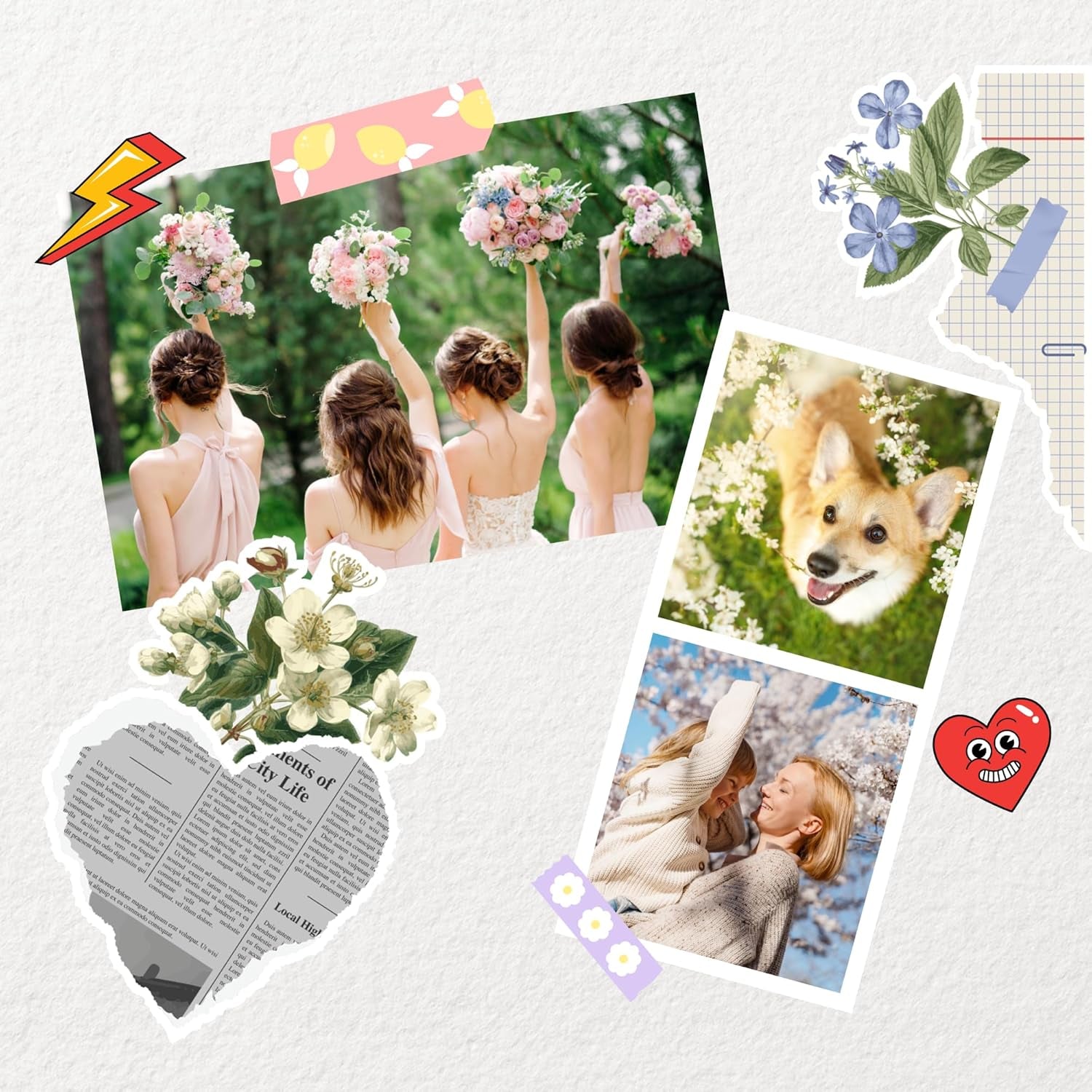 Mini 2 Retro 4PASS Portable Photo Printer, 2.1X3.4 Inches, 68 Sheets Bundle, White