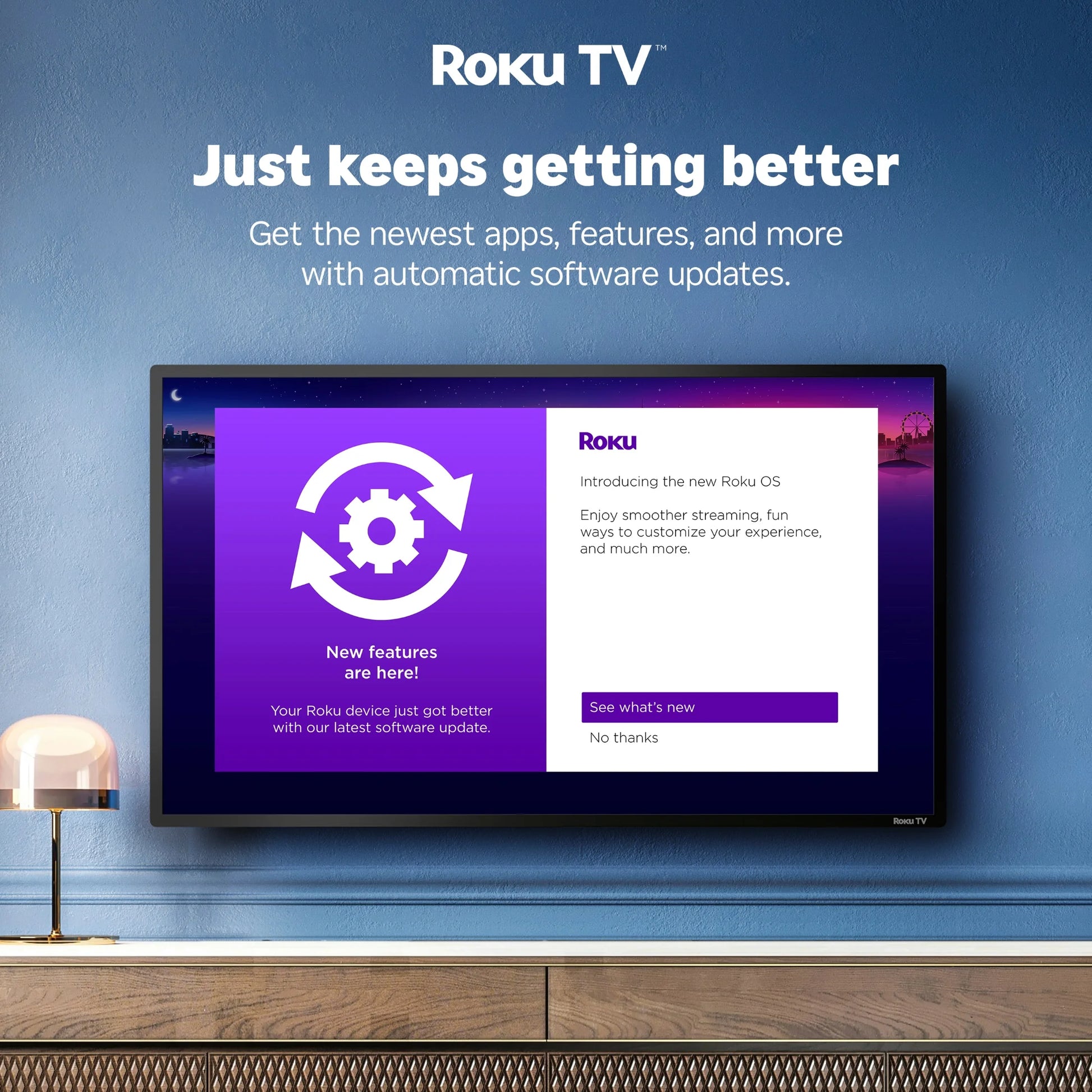 50" Class 4K UHD LED Roku Smart TV HDR 50R6E