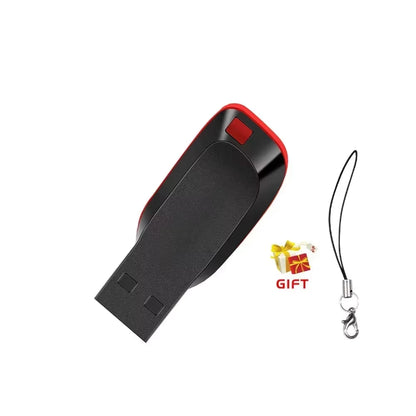 High Speed Genuine USB Flash Drive 128GB Black Pen Drive with Bonus Keychain 64GB Memory Stick 32GB Business Gift 16GB