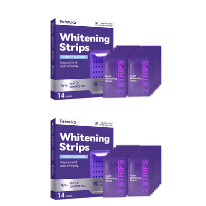 Teeth Whitening Strips Teeth Bleaching Remove Yellow Stain Cleansing Oral Hygiene Freshing Breath Purple Shining Dental Patch