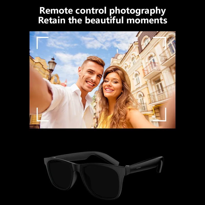 Smart Glasses Remote Control Touch Photo Camera Recording Translator Voice Assistant Adults Wireless Bluetooth Glasses
