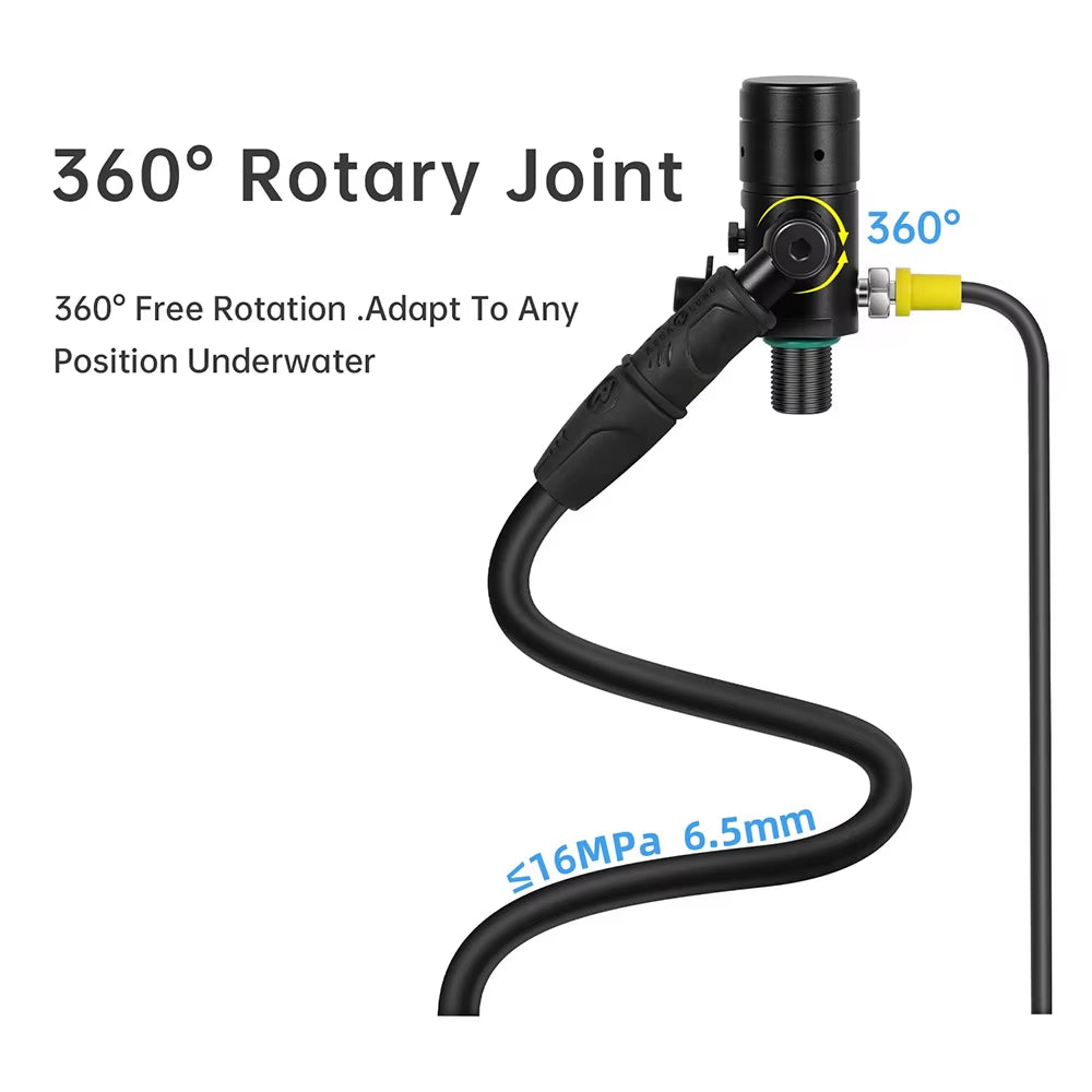 4L Scuba Tank with Diving Vest Portable Diving Tank for Snorkeling, Emergency Rescue, up to 60 Minutes of Air Supply, Compact