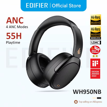 WH950NB Active Noise Cancelling Wireless Headphones Bluetooth 5.3 Headset,Hi-Res Wireless,55Hrs Playback,4 Microphones