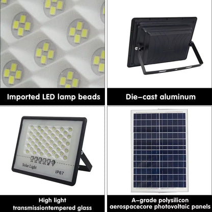 Solar Lights Outdoor Super Bright LED Spotlight with Reflector IP67 Waterproof Solar Powered Wall Lamp for Garden Buildings Emer