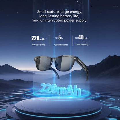 NEW  BV100 AI Shooting Glasses 2K HD 800W Pixels Camera Bluetooth Call Voice Assistant Smart Glasses