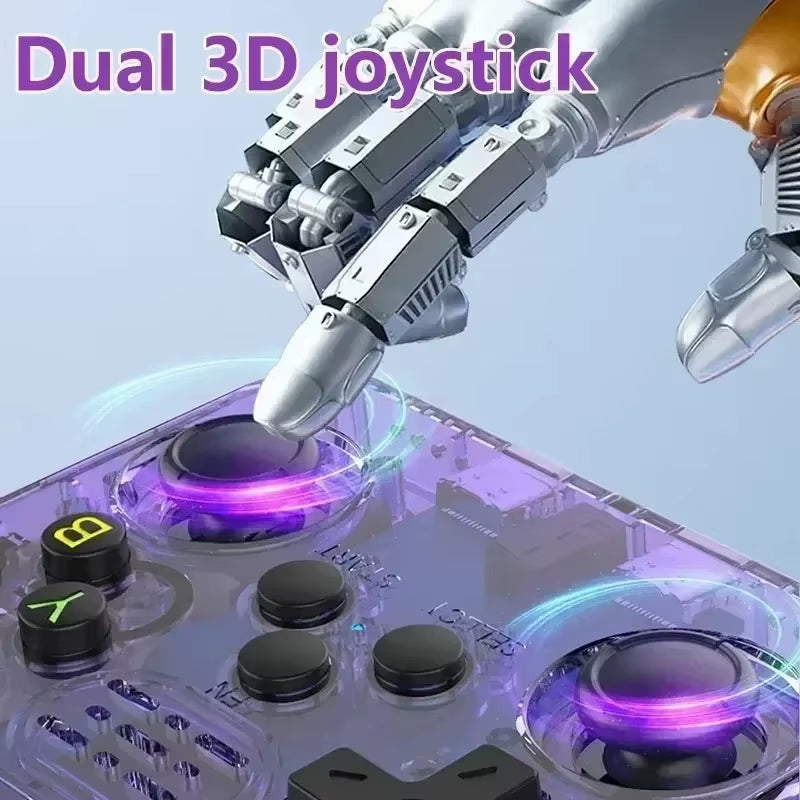 R36S Retro Handheld Video Game Console Linux System 3.5-Inch IPS Screen Portable Handheld Video Player 64GB 15000 Games