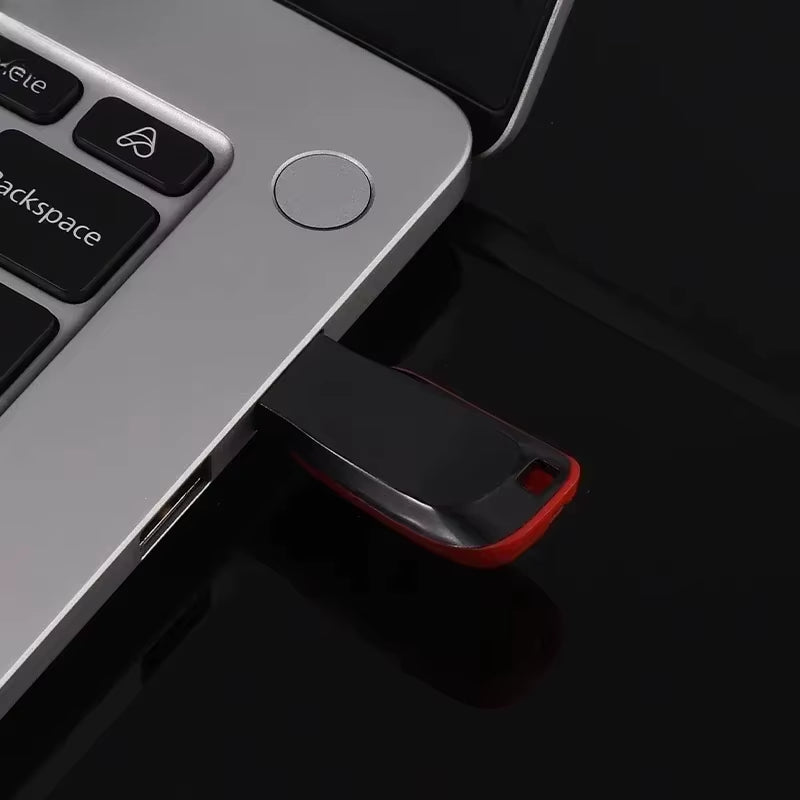 High Speed Genuine USB Flash Drive 128GB Black Pen Drive with Bonus Keychain 64GB Memory Stick 32GB Business Gift 16GB