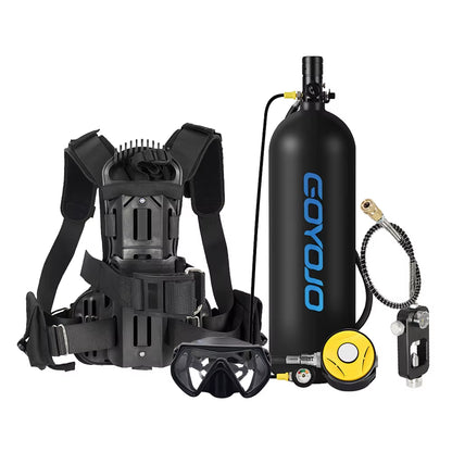 4L Scuba Tank with Diving Vest Portable Diving Tank for Snorkeling, Emergency Rescue, up to 60 Minutes of Air Supply, Compact