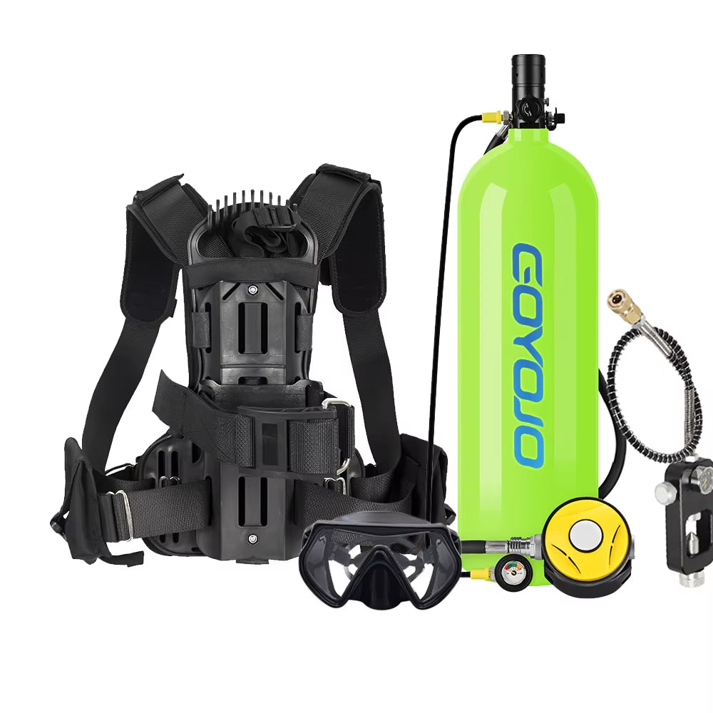 4L Scuba Tank with Diving Vest Portable Diving Tank for Snorkeling, Emergency Rescue, up to 60 Minutes of Air Supply, Compact