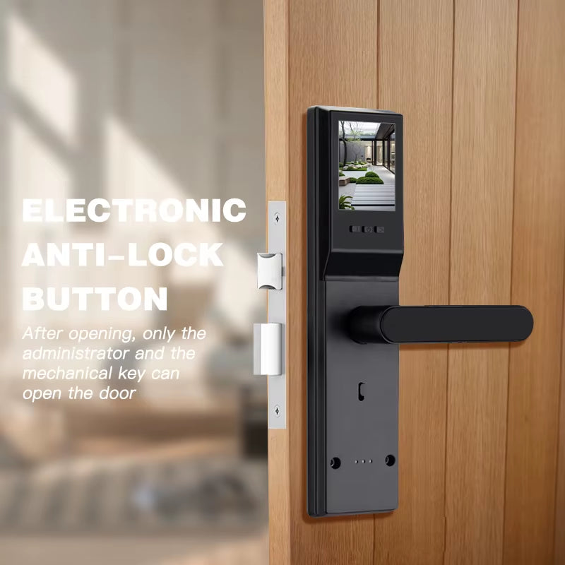 Tuya Wifi Digital Electronic Smart Door Lock with Camera Photo Capture for Residential and Apartment Entrance Doors