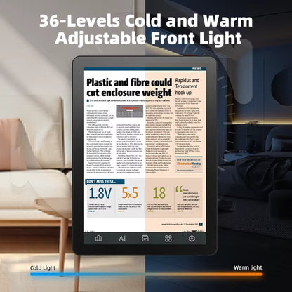 E-Book Reader B6, 6-Inch E-Ink Electronic Book, 36-Level Front Light, Android 14 OS Built-In Google Play, 4+64GB Ereader