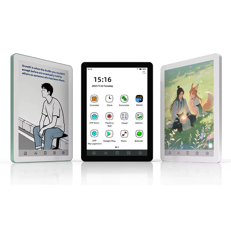E-Book Reader B6, 6-Inch E-Ink Electronic Book, 36-Level Front Light, Android 14 OS Built-In Google Play, 4+64GB Ereader