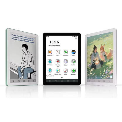 E-Book Reader B6, 6-Inch E-Ink Electronic Book, 36-Level Front Light, Android 14 OS Built-In Google Play, 4+64GB Ereader