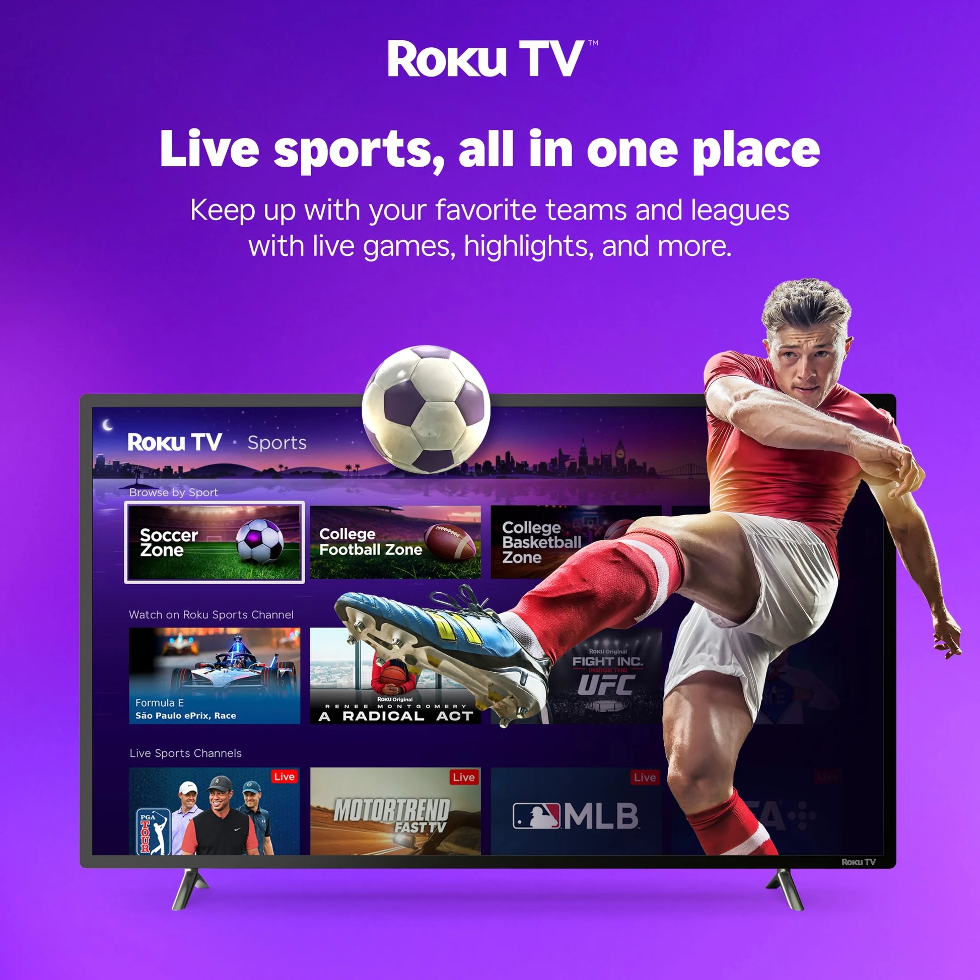 50" Class 4K UHD LED Roku Smart TV HDR 50R6E