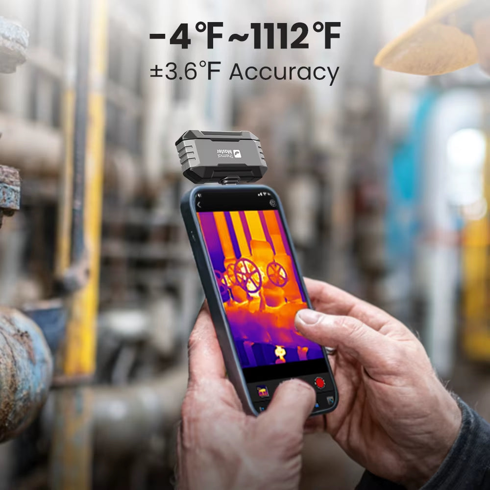 P1 Thermal Camera 320*240 X³IR Resolution for Ios and Android Phone 600℃ High Temp Measurement Range 25Hz for Hvac Inspect