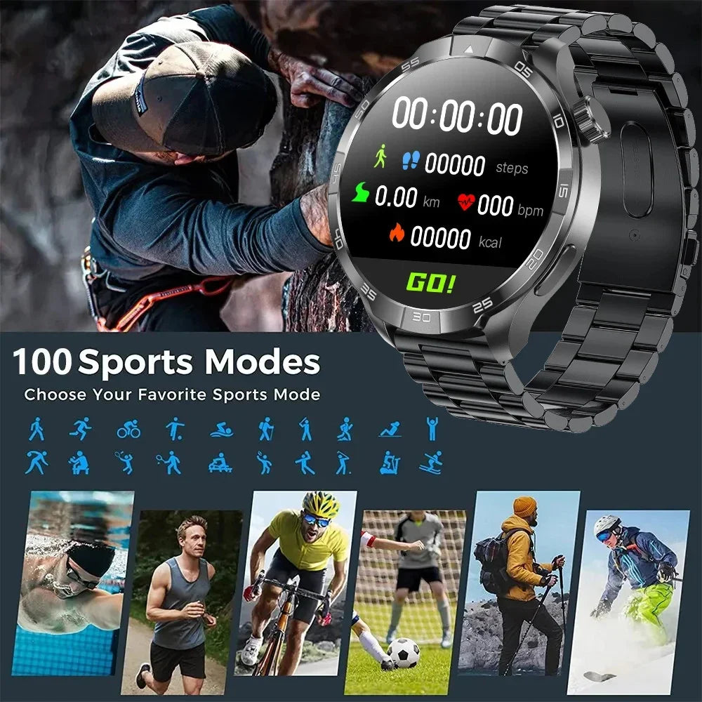 2026 Smart Watch Always Display AMOLED NFC Bluetooth Call GPS Trajectory Waterproof Health Sport Smartwatch Men for Android Ios