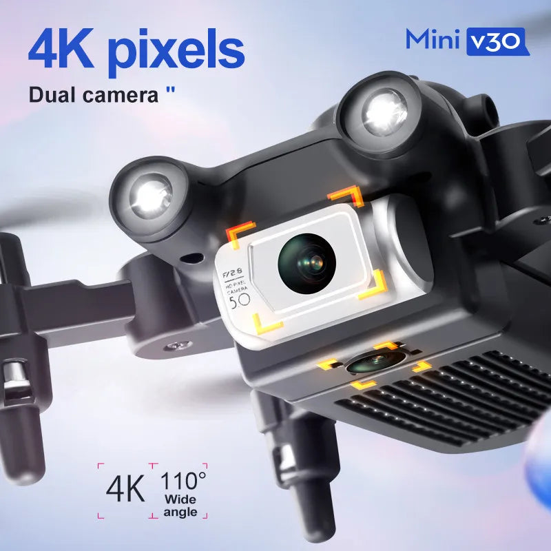 4DRC New V30 Mini Drone with Camera HD 4K 1080P FPV RC Drones Profesional Five-Sided Obstacle Avoidance Helicopter Dron Toy Gift