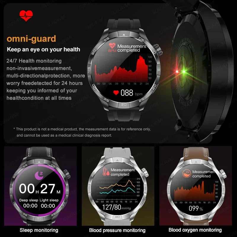 2026 Smart Watch Always Display AMOLED NFC Bluetooth Call GPS Trajectory Waterproof Health Sport Smartwatch Men for Android Ios