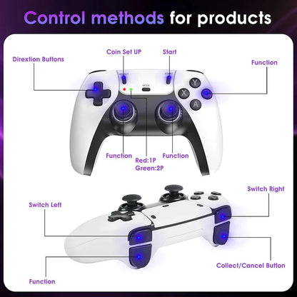 40000 Video Game M15 4K Pro Game Stick 64G Console 2.4G Double Wireless 4K Controller Retro Game TV Stick Classic Games Retro