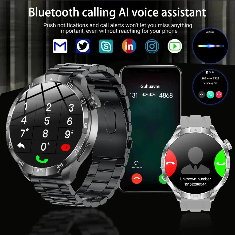 2026 Smart Watch Always Display AMOLED NFC Bluetooth Call GPS Trajectory Waterproof Health Sport Smartwatch Men for Android Ios