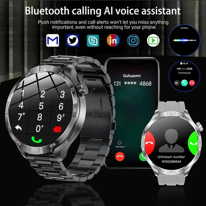 2026 Smart Watch Always Display AMOLED NFC Bluetooth Call GPS Trajectory Waterproof Health Sport Smartwatch Men for Android Ios