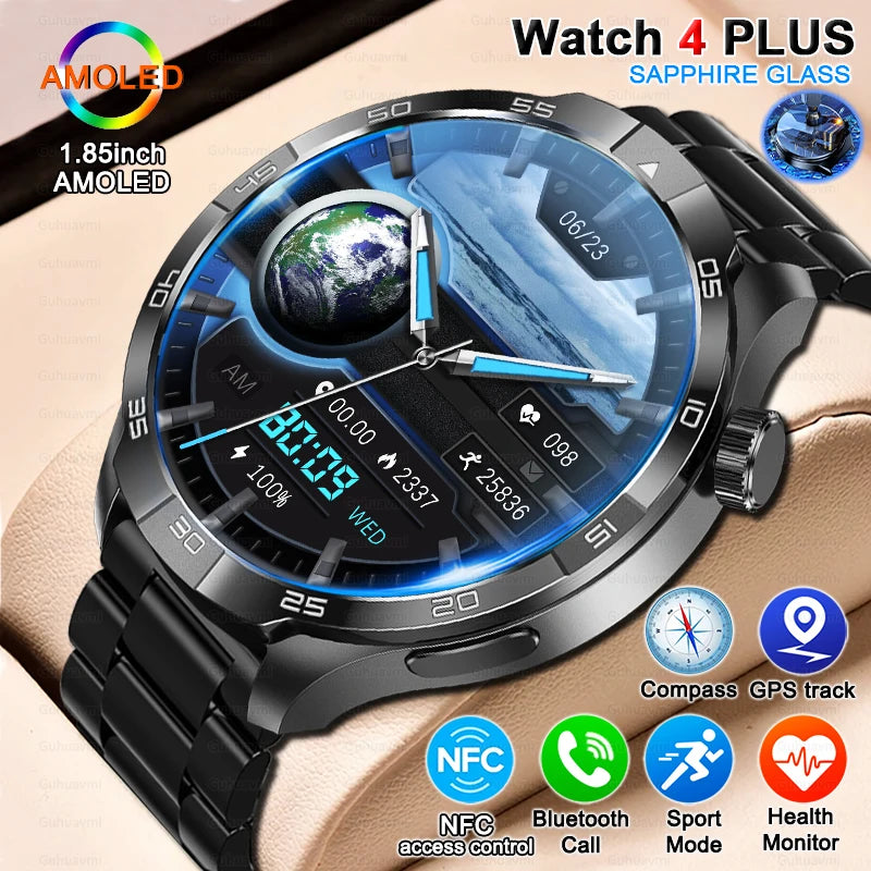 2026 Smart Watch Always Display AMOLED NFC Bluetooth Call GPS Trajectory Waterproof Health Sport Smartwatch Men for Android Ios