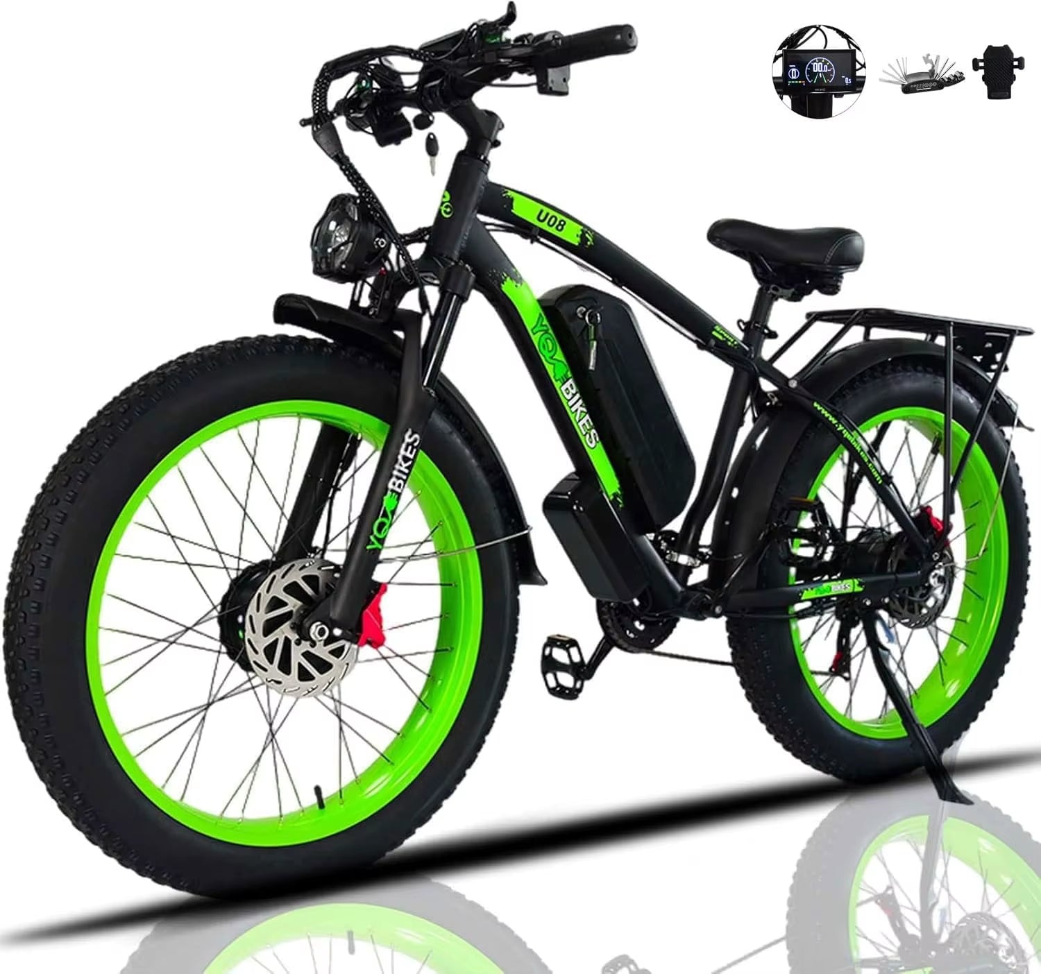 USA Fast Speed 3000W Electric Bike Dual Motor Ebike 35-37 Mph Hydraulic Brake Electric Dirt Bike 26Inch Fat Tire Mountain Biike