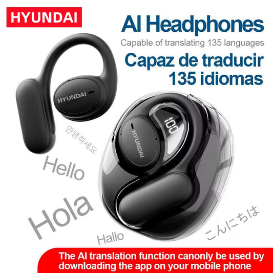 Choice  Openair5 AI Bluetooth Translation Earphones Hanging Ear Type AI Intelligent 100+ Languages Meeting Earphone Gift