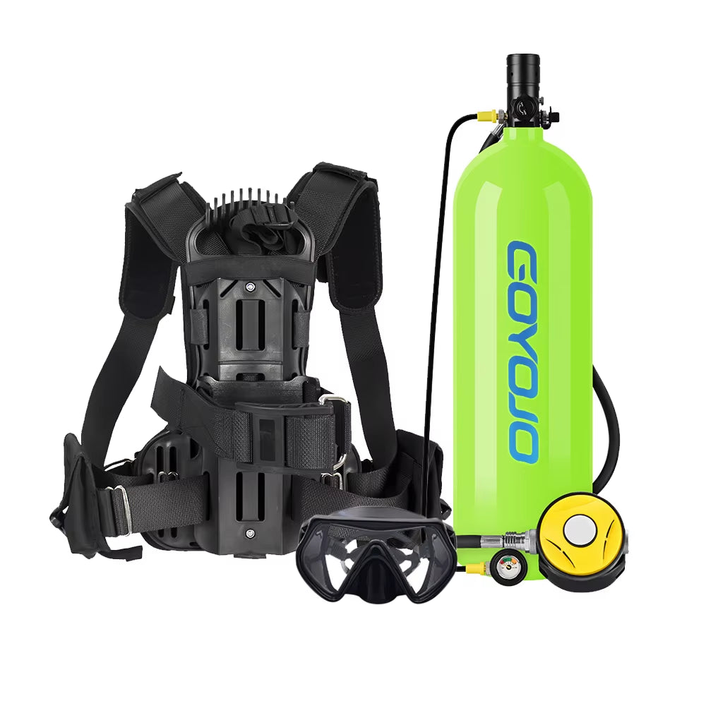 4L Scuba Tank with Diving Vest Portable Diving Tank for Snorkeling, Emergency Rescue, up to 60 Minutes of Air Supply, Compact