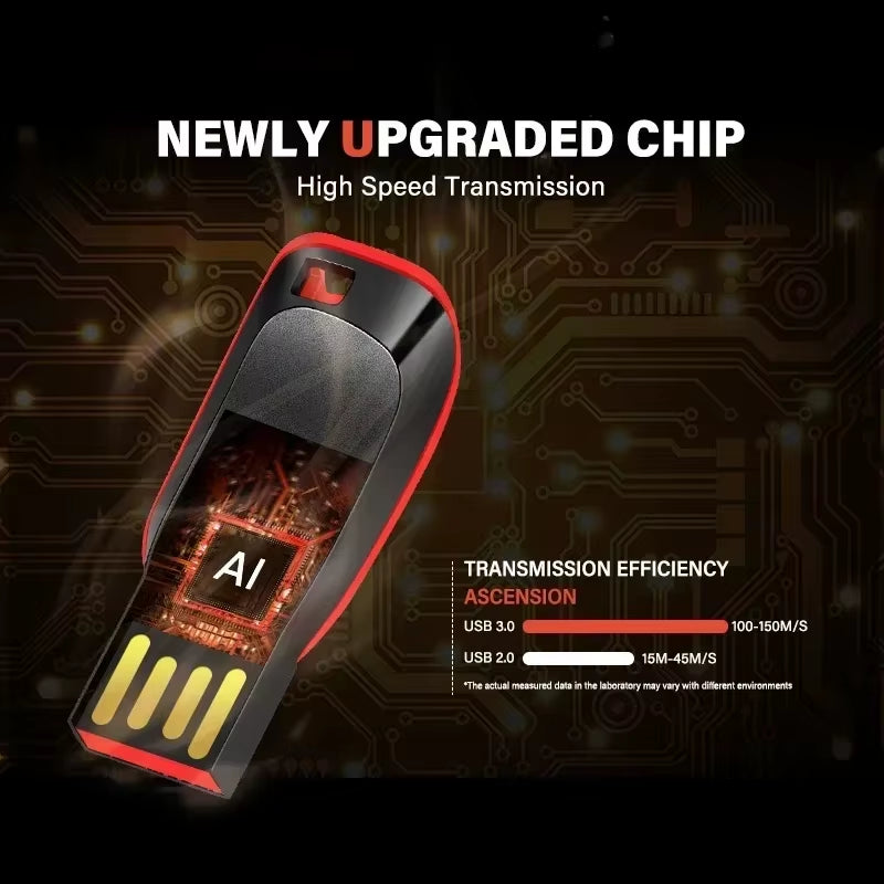 High Speed Genuine USB Flash Drive 128GB Black Pen Drive with Bonus Keychain 64GB Memory Stick 32GB Business Gift 16GB