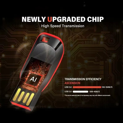 High Speed Genuine USB Flash Drive 128GB Black Pen Drive with Bonus Keychain 64GB Memory Stick 32GB Business Gift 16GB