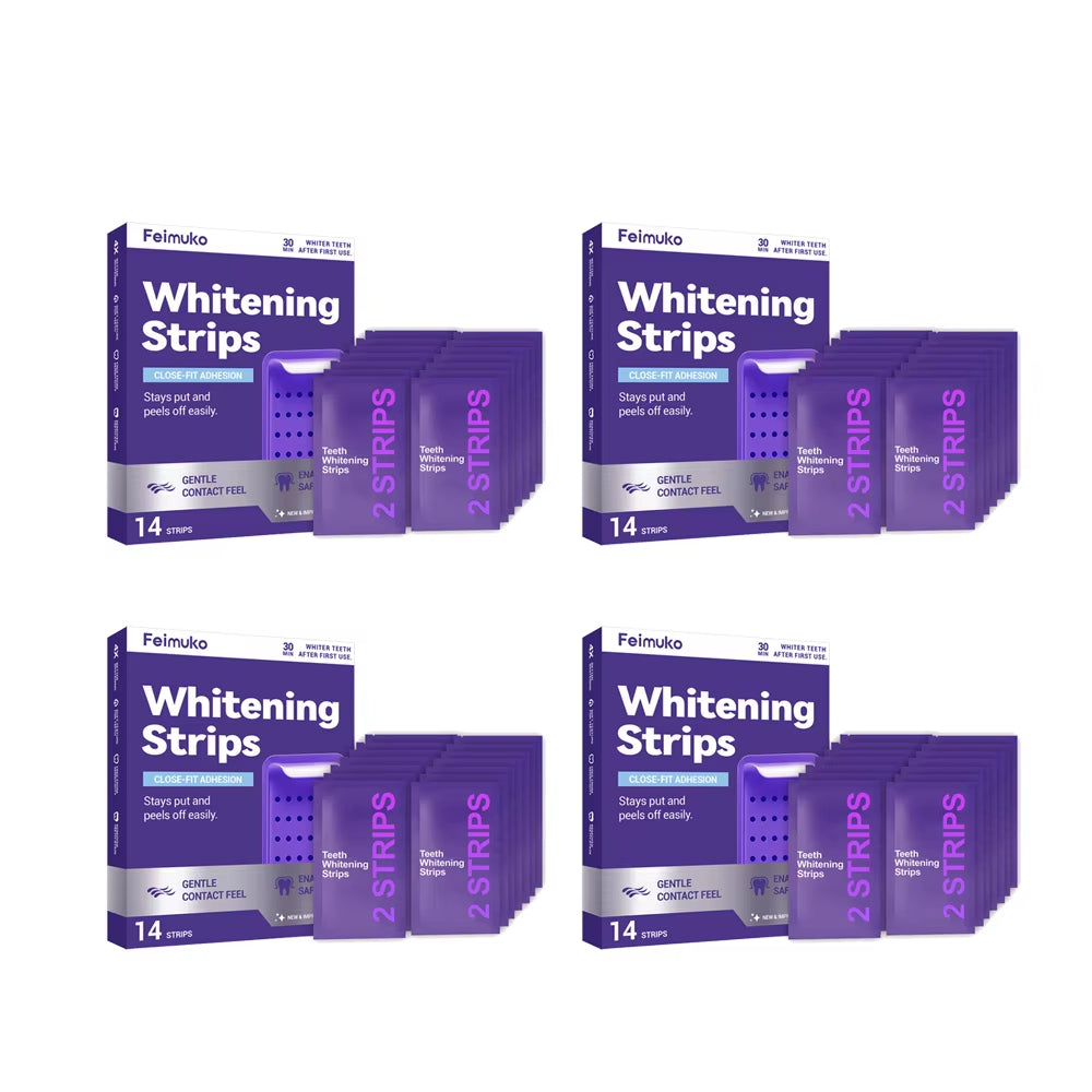 Teeth Whitening Strips Teeth Bleaching Remove Yellow Stain Cleansing Oral Hygiene Freshing Breath Purple Shining Dental Patch