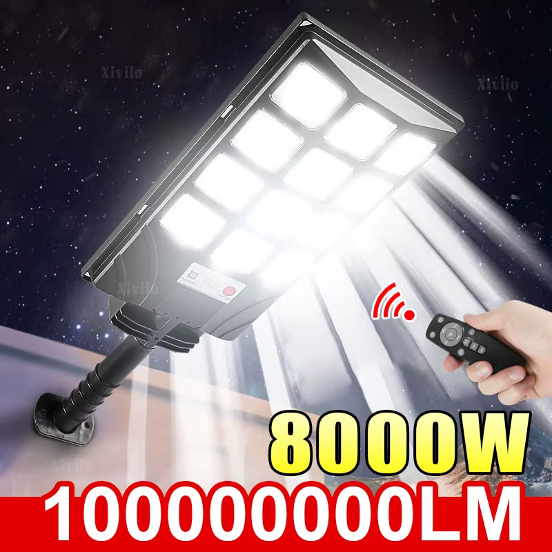 10000000LM 8000W/6000W Super Powerful LED Solar Light Outdoor IP65 Motion Sensor Outdoor Solar Wall Lamp Garden Street Spotlight