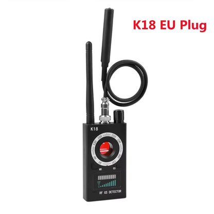 K18 Multi-Function Anti-Candid Cam Wireless Lens Device Finder 1Mhz-6.5Ghz GSM Audio Bug Finder GPS Signal RF Tracker Detect