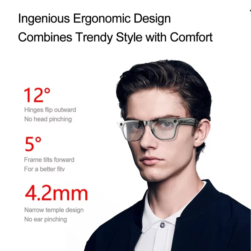 8K 4K AI HD Shooting Smart Glasses Multifunctional Camera Bluetooth Call Music Voiceplayer Translate Photochromic Glasses