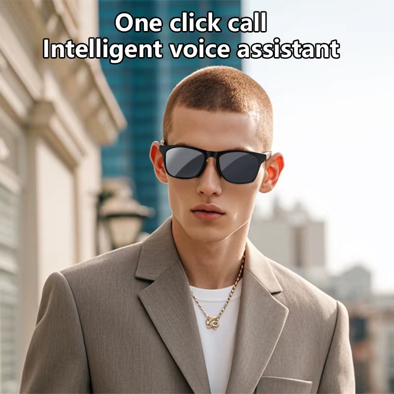 Smart Glasses Remote Control Touch Photo Camera Recording Translator Voice Assistant Adults Wireless Bluetooth Glasses