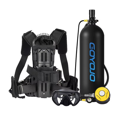 4L Scuba Tank with Diving Vest Portable Diving Tank for Snorkeling, Emergency Rescue, up to 60 Minutes of Air Supply, Compact