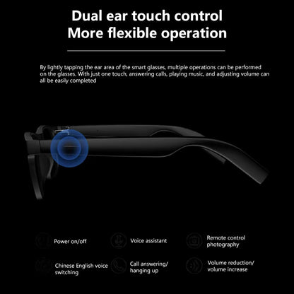 Smart Glasses Remote Control Touch Photo Camera Recording Translator Voice Assistant Adults Wireless Bluetooth Glasses