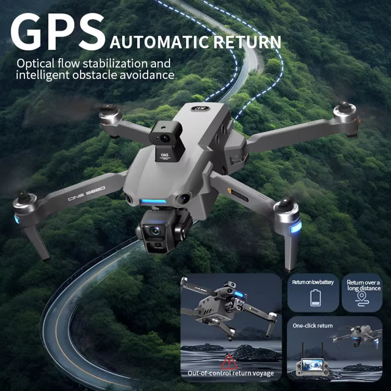 S880 Max Fishing GPS Drone 8K Dual Camera 5G Wifi FPV 3-Axis Gimbal Professional Obstacle Avoidance Quadcopter Airdrop RC Dron