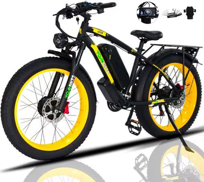 USA Fast Speed 3000W Electric Bike Dual Motor Ebike 35-37 Mph Hydraulic Brake Electric Dirt Bike 26Inch Fat Tire Mountain Biike
